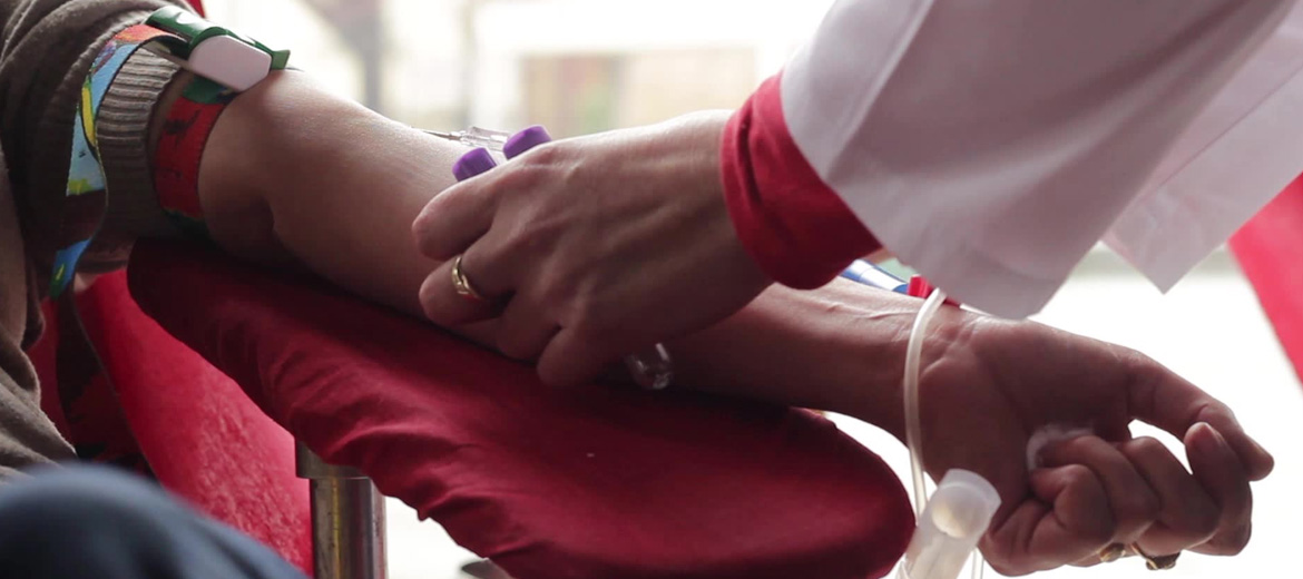 Campanha interna de doação de sangue realizada no CEMHS